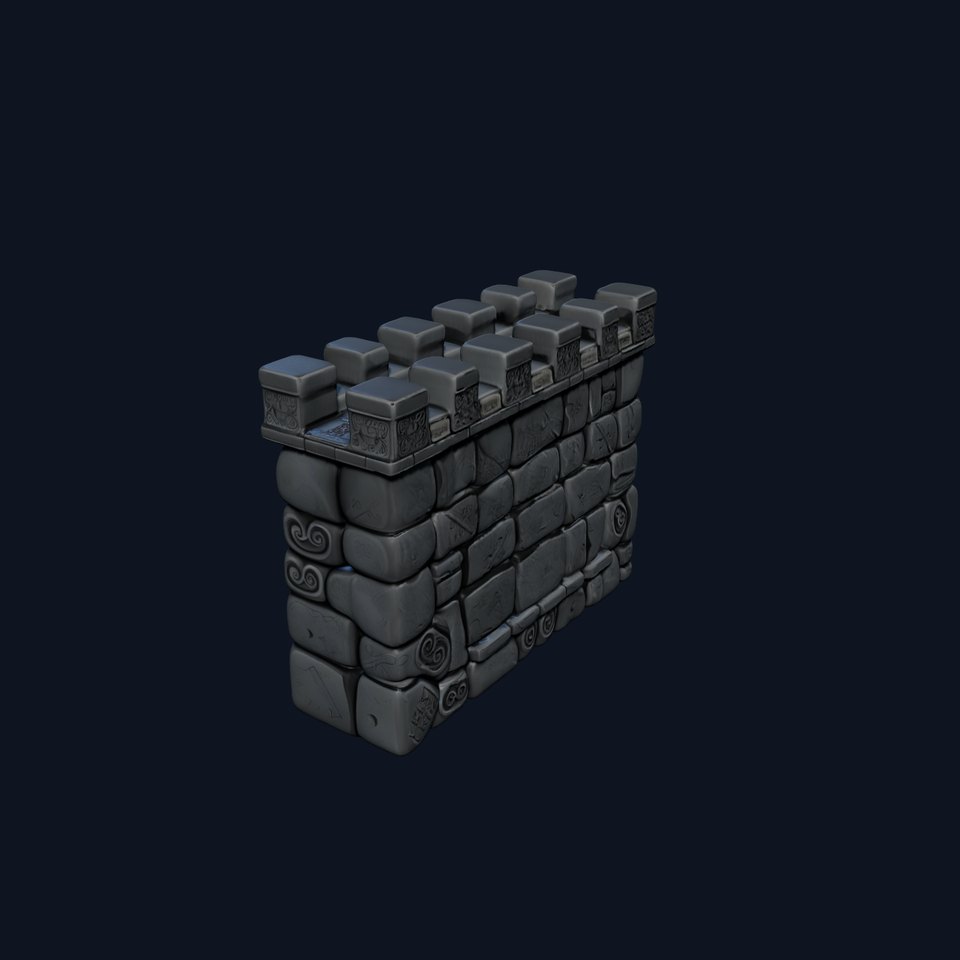 Ancient Stone Wall model pack